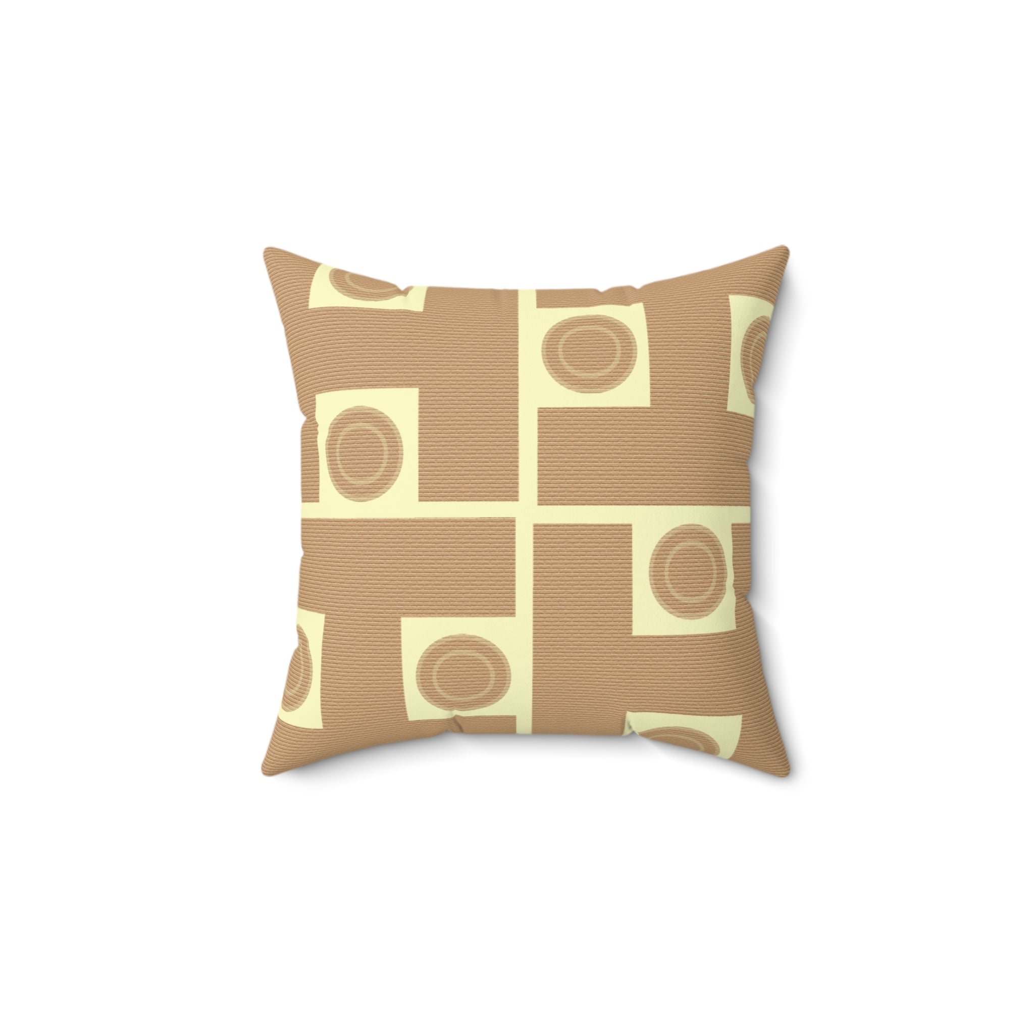 Beige Signature Designer Throw Pillow