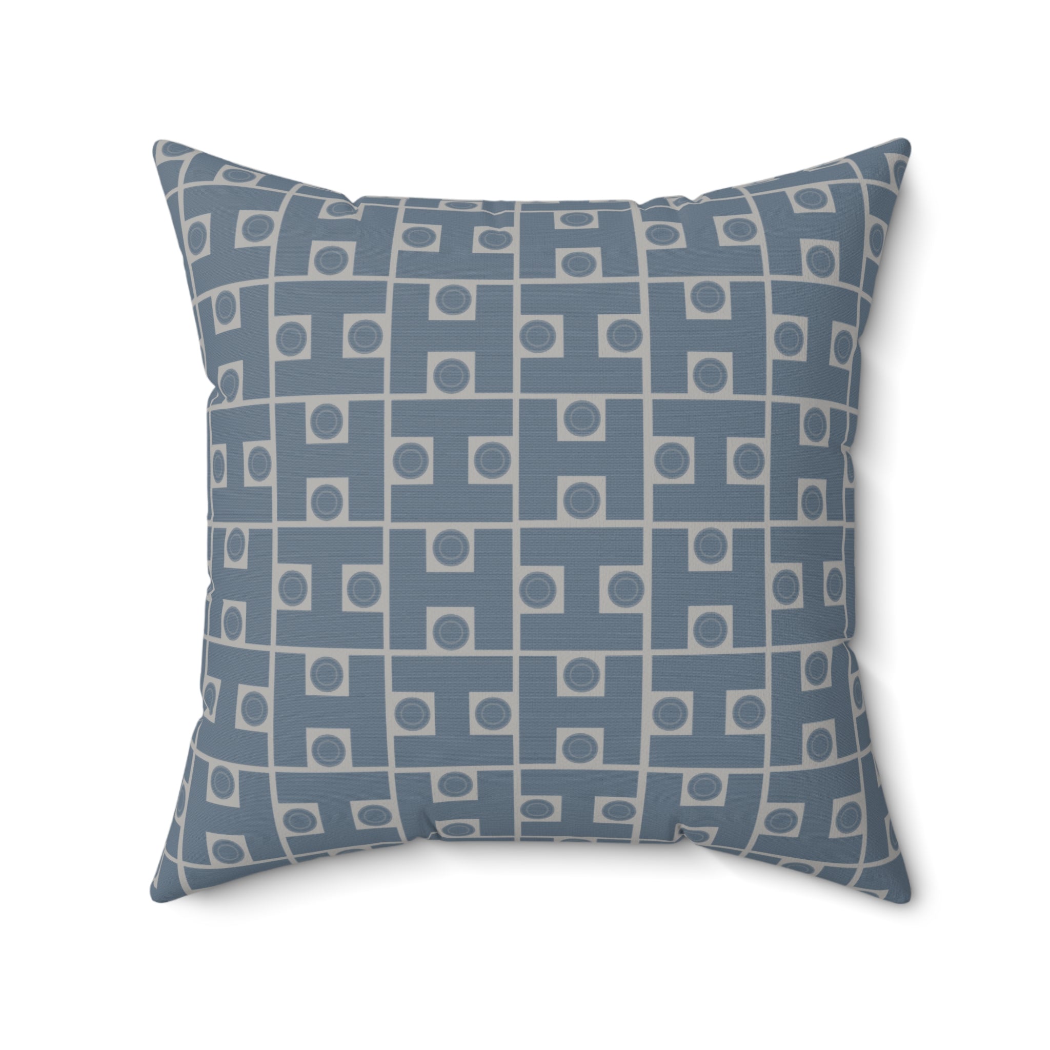 Blue Taupe Signature Designer Throw Pillow