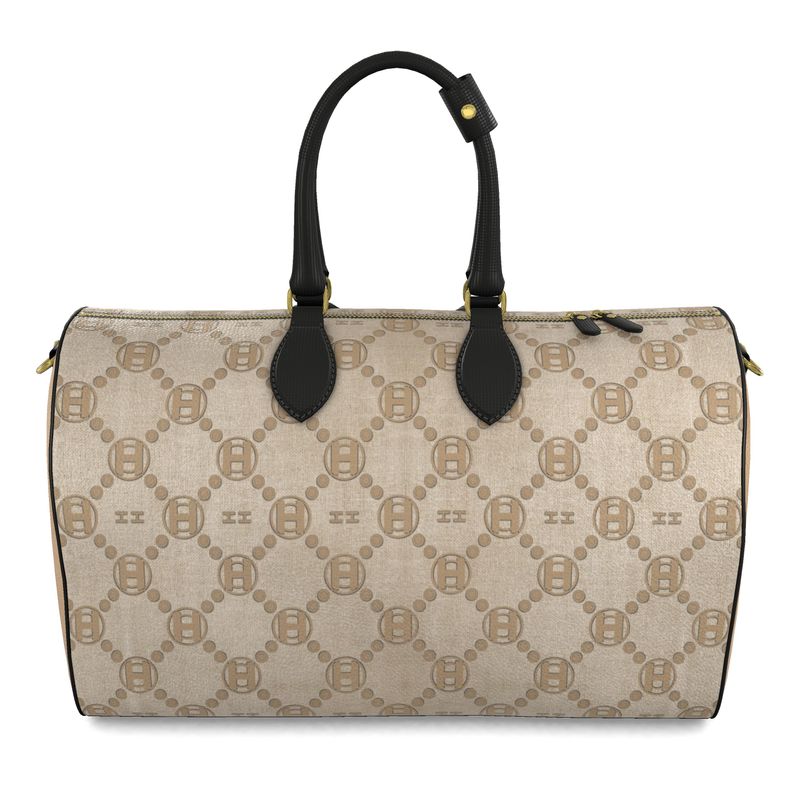 Beige Signature Voyager Duffel Bag