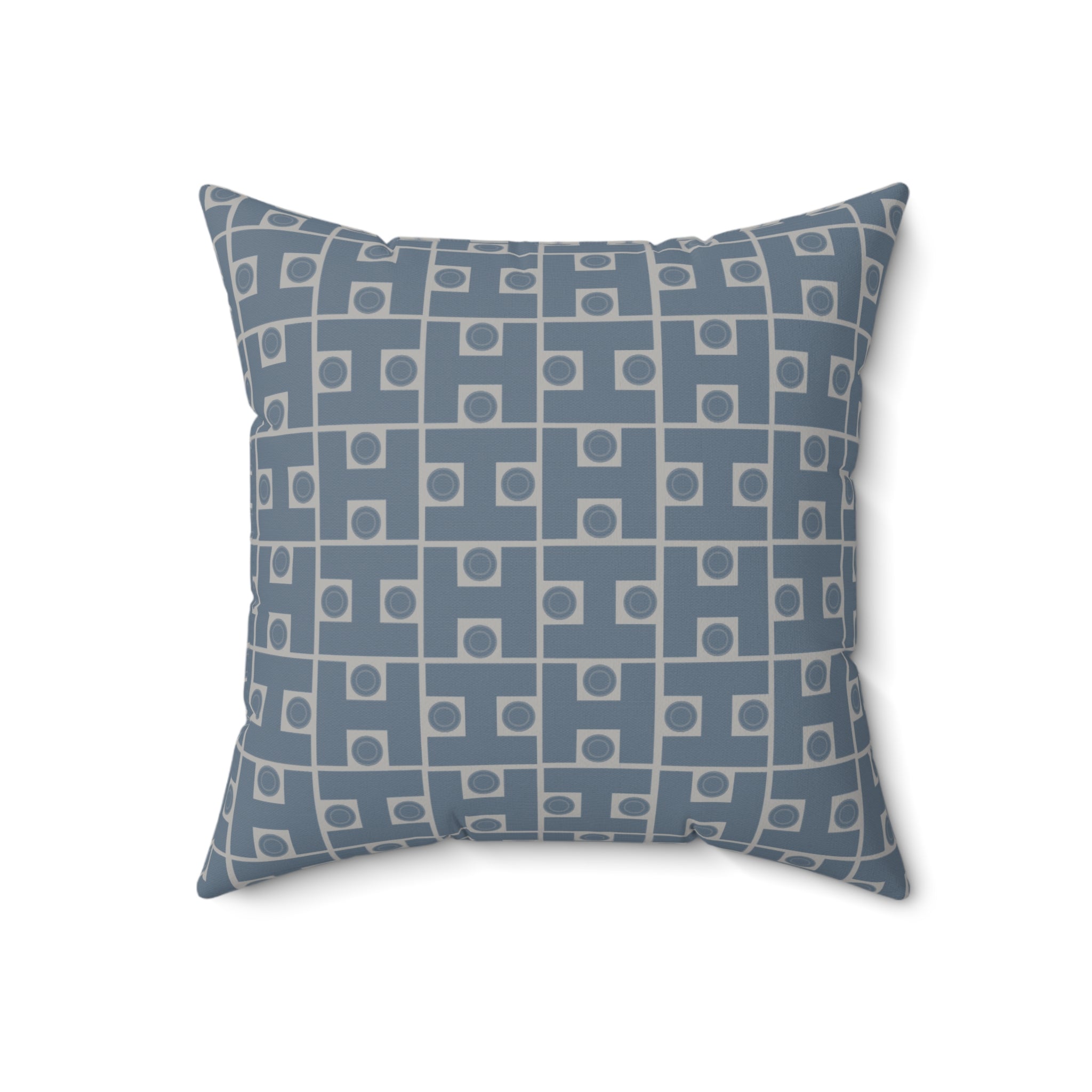Blue Taupe Signature Designer Throw Pillow