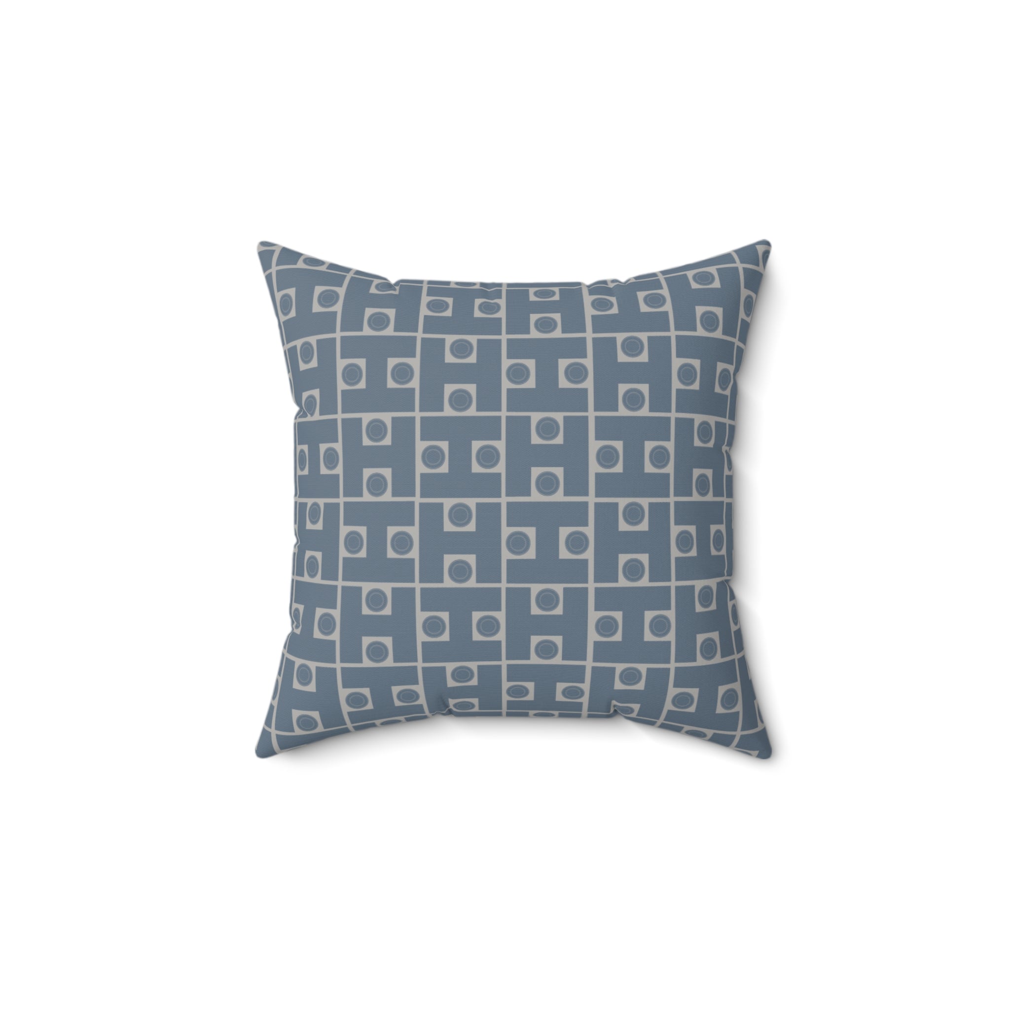 Blue Taupe Signature Designer Throw Pillow