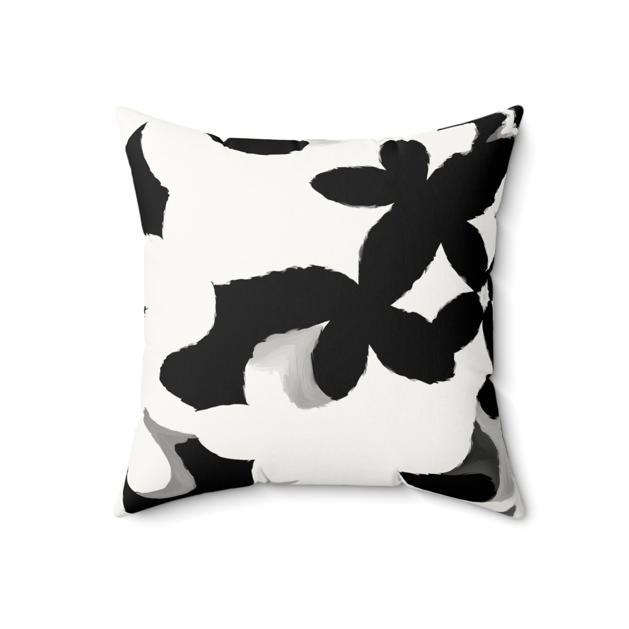 Fiore Nera Designer Throw Pillow