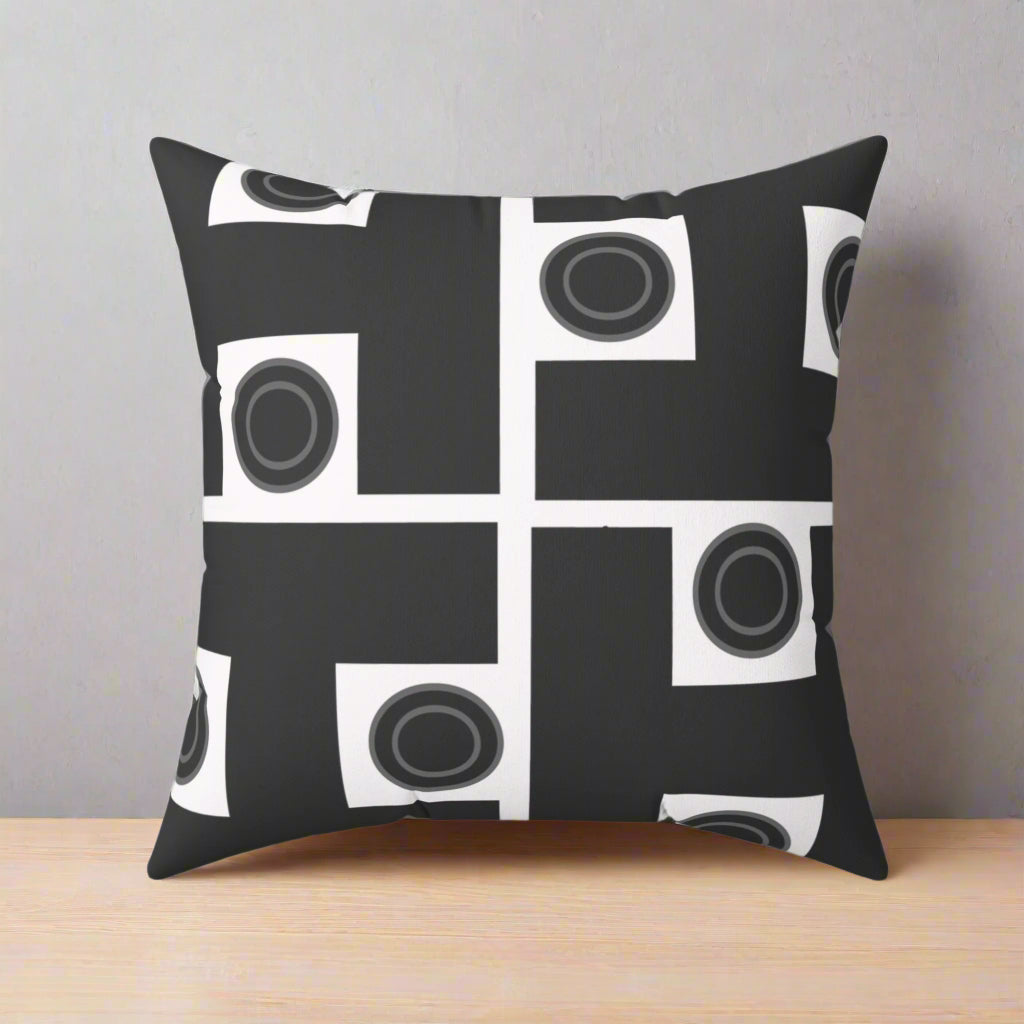 Gray Signature Designer Throw Pillow