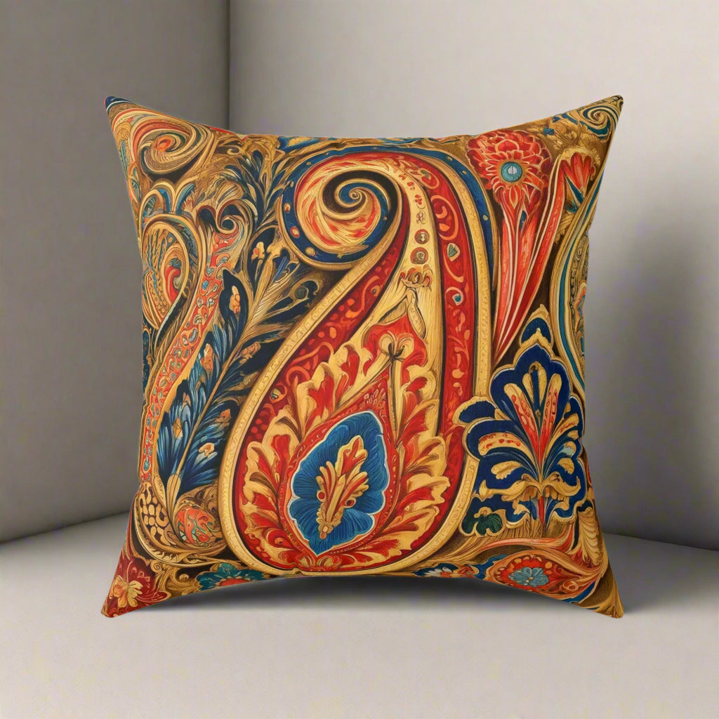Rajah Paisley Designer Throw Pillow