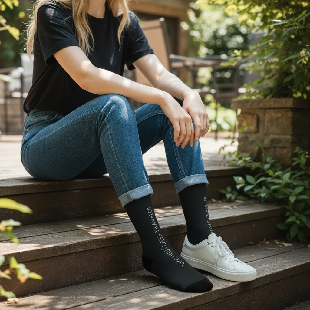 World Class Traveler EcoBlend Socks (Black)