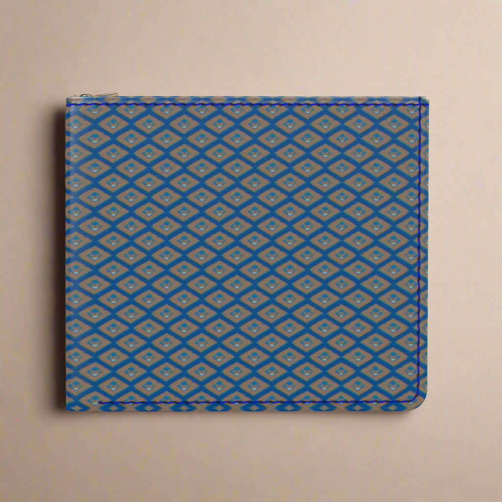 Blue Compact Bifold Wallet