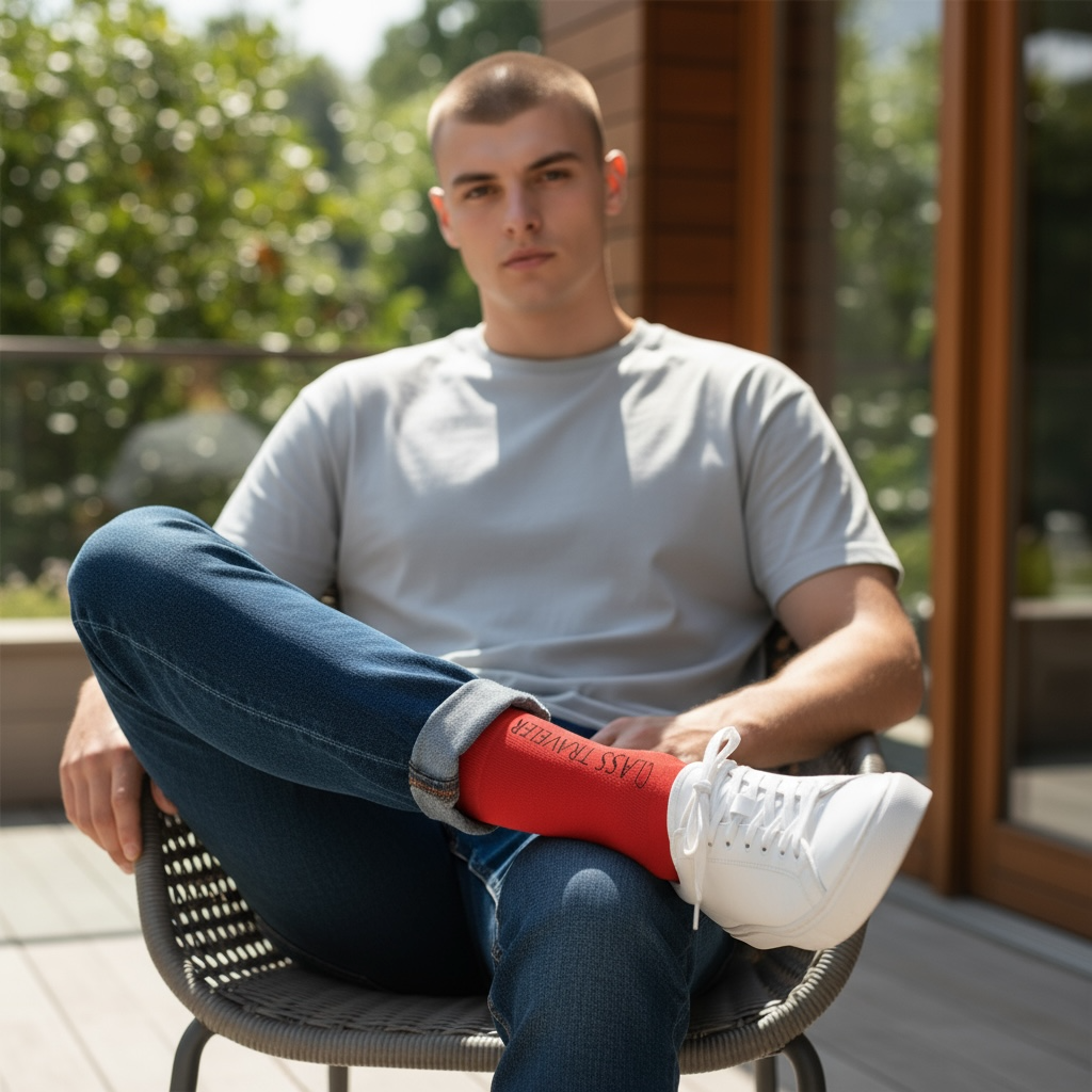 First Class Traveler EcoBlend Socks (Red)