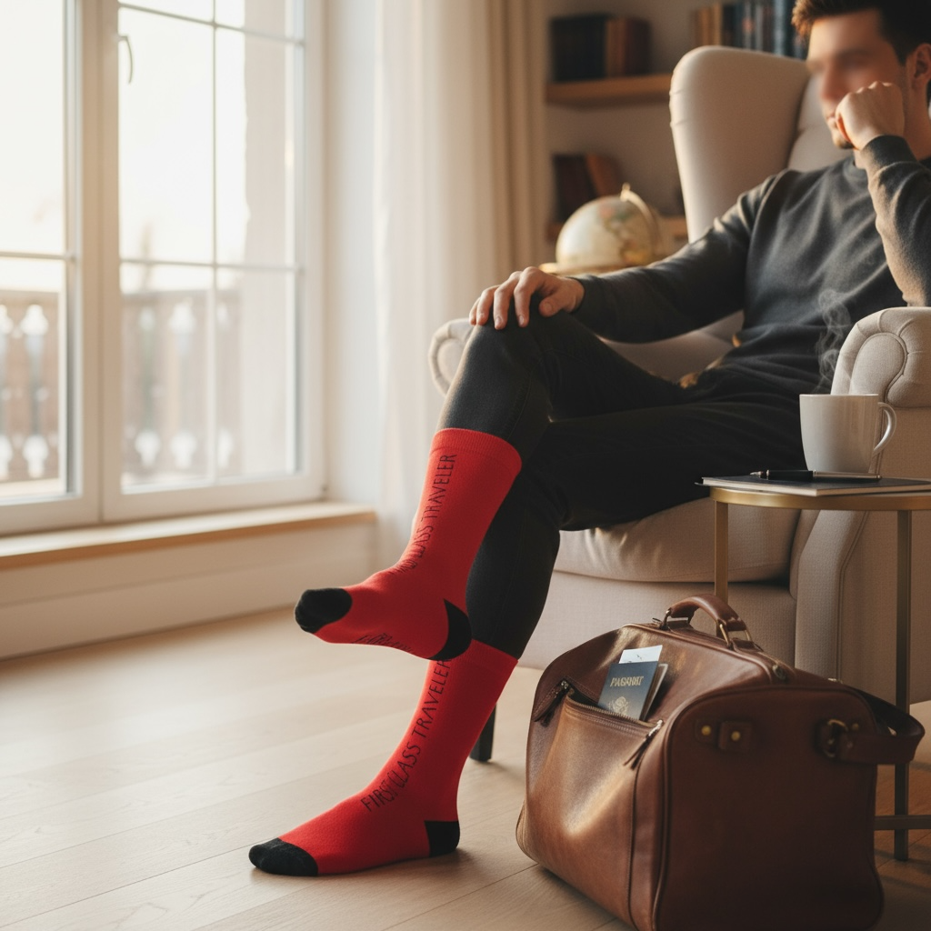 First Class Traveler EcoBlend Socks (Red)