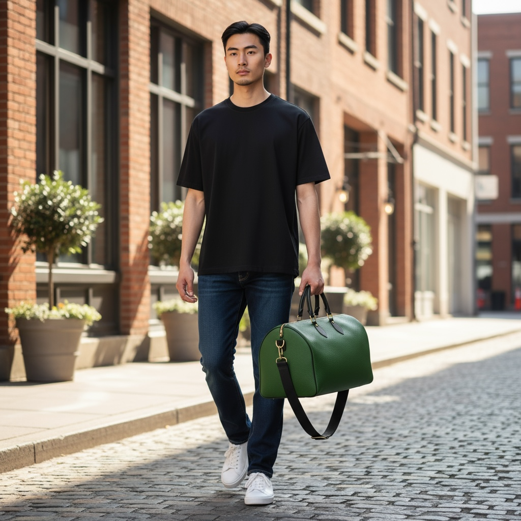 Green Traveler Duffle Bag